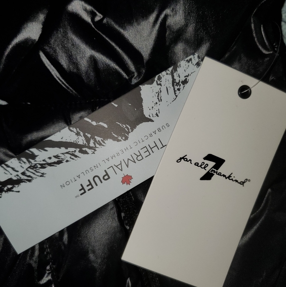 7 FOR ALL MANKIND BLACK PUFFER JACKET - Picture 4 of 5